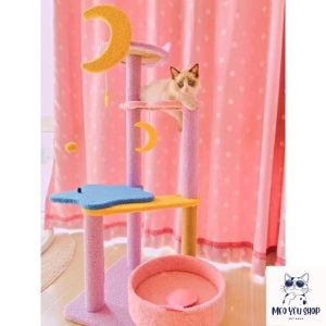 Trụ Cào Móng Kèm Đồ Chơi Cho Mèo – Cattree Đa Năng